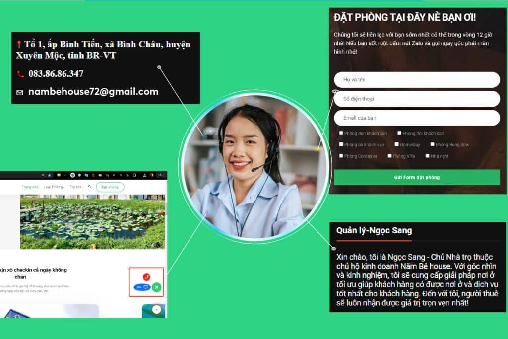 Những kênh đặt phòng tại Năm Bé